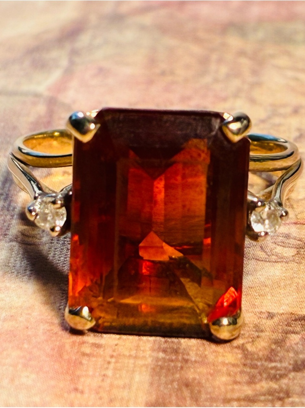 Vintage 14K Signed Cocktail Ring Size 6